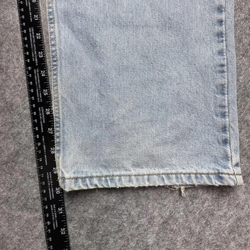Vintage Levi's 505 Jeans Mens 42x30 Light Wash Straight Leg Distressed